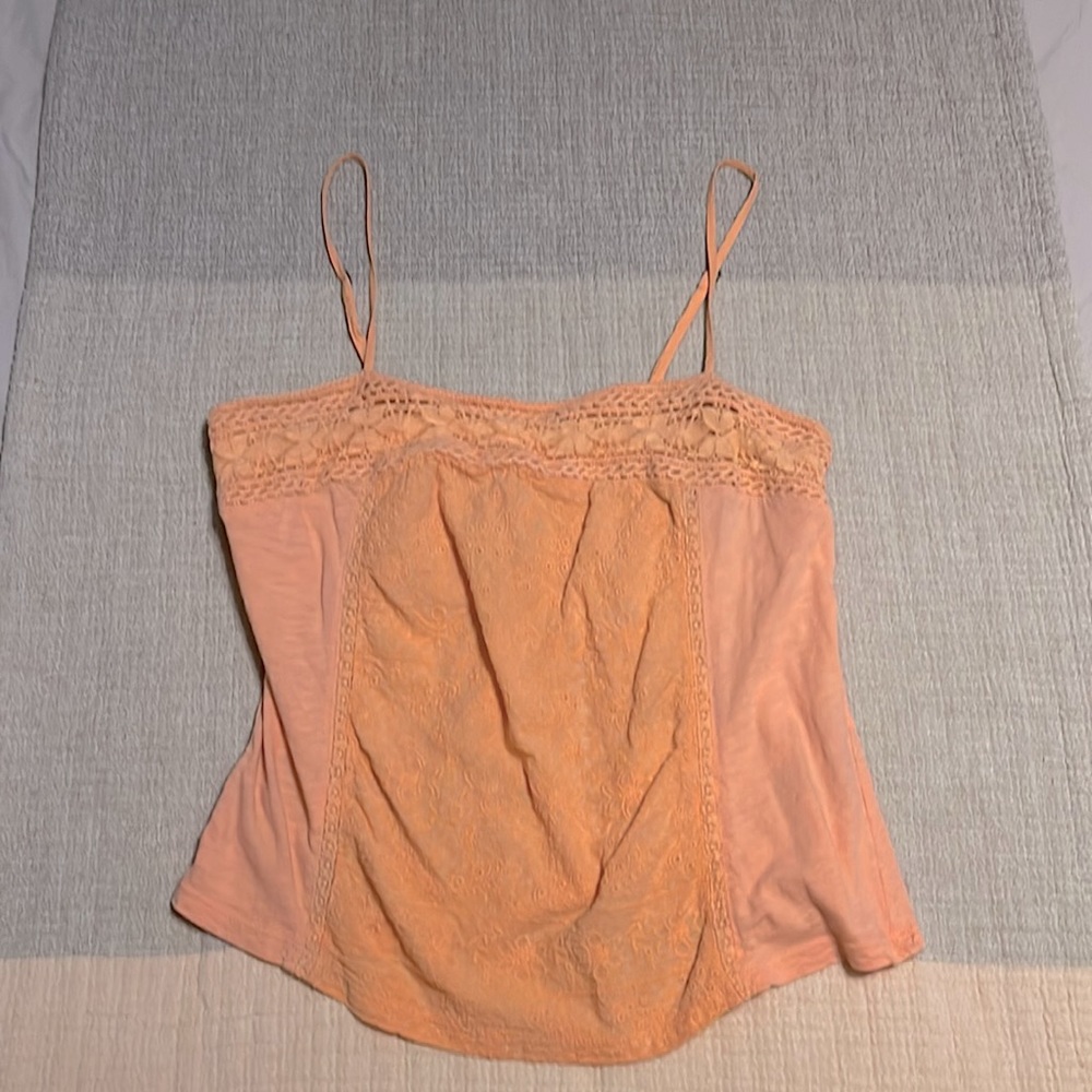 Strappy lace and crochet top decorative top by Lucky brand. Size XS.
